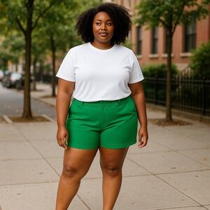 New York & Co. | Hampton 4-inch Short Fern Green Plus Sizes Available